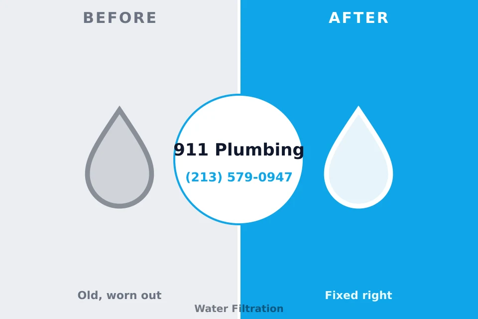 Before and after: plumbing repair Colchester, IL